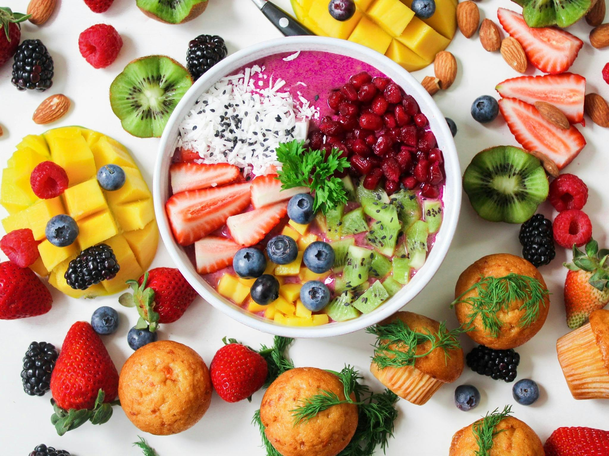 Vitamina de frutas vermelhas